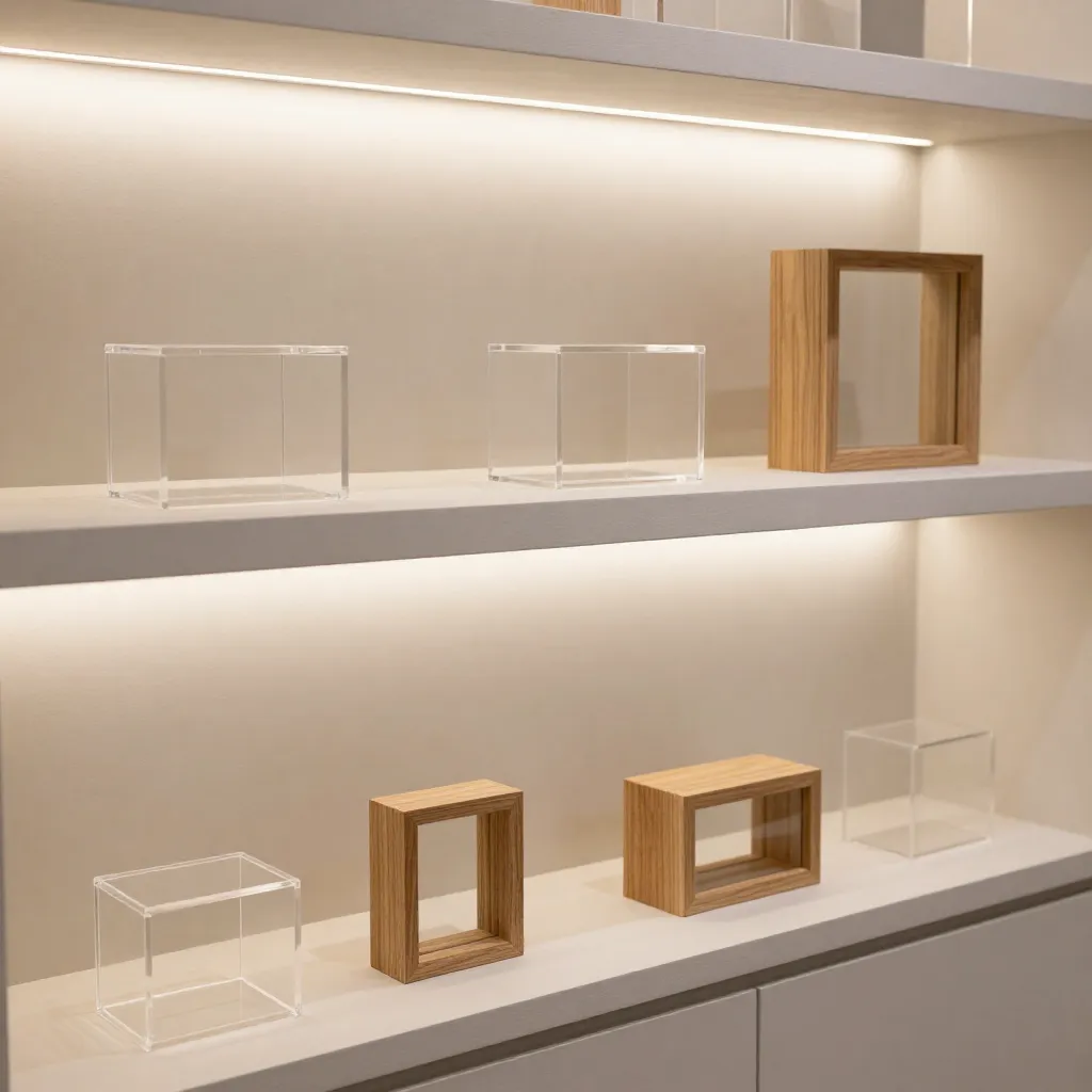 Display case with integrated lighting