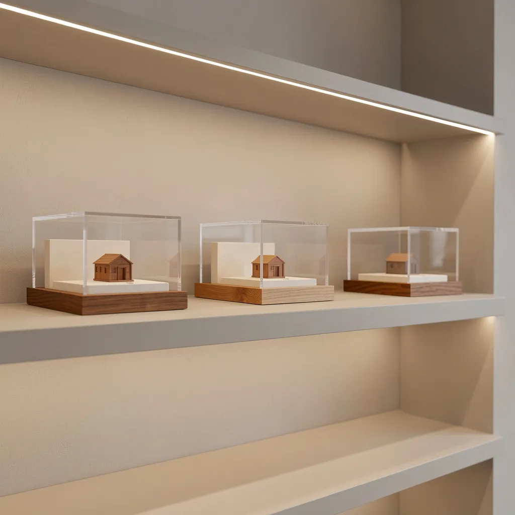 Close-up of wood frame joinery and finish